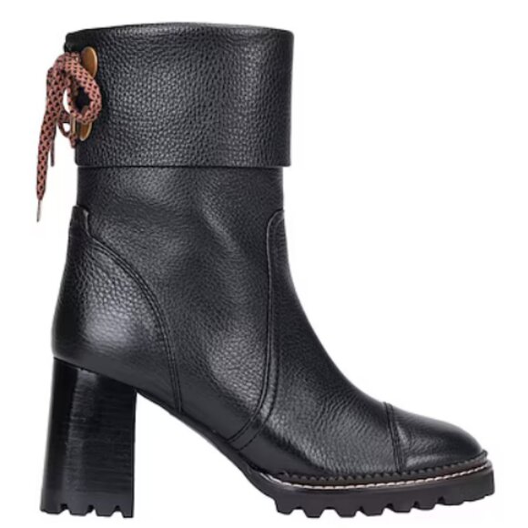 SEE BY CHLOÉ ankle boots in black EU37 US6.5 like new - Picture 2 of 10